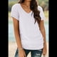 thumbnail image 4 of Camiseta Informal con Cuello en V para Mujer, Color , Talla M, 4 of 9