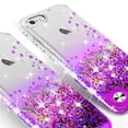 thumbnail image 4 of Compatible for Apple iPod Touch 7 Case, iPod Touch 6 Case, with [Temper Glass Screen Protector] SOGA Diamond Glitter Liquid Quicksand Cover Cute Girl Women Phone Case [Clear/Purple], 4 of 5