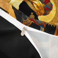 thumbnail image 4 of Castle Fairy Mosaic African Woman Holding Vase Twin Duvet Cover,Geometric Gold Halo Pattern Twin Bedding,Brown Blue Red,Black Reversible,1 Duvet Cover and 1 Pillowcase, 4 of 6