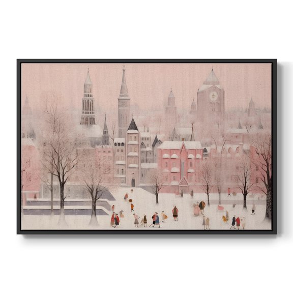 Vintage Landscape-CLXVIII By Wexford Home Framed in Black Wood Gallery Wrapped Canvas 17 in. x 25 in.
