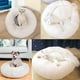 thumbnail image 4 of Cama redonda para gatos y perros (50 cm, blanca), cojín de felpa, cesta suave con forma de dona para gatos y perros pequeños y medianos., 4 of 5