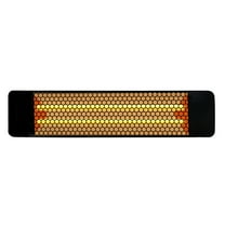 EF40240B8 Eurofase Heating 4000 Watt Electric Infrared Dual Element Heater-240 Voltage-Black Finish-Admiral Decorative Fascia