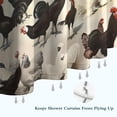 thumbnail image 6 of Beige Chicken Breed Pattern Shower Curtain 72"x72" ,Bathroom Decorative Shower Curtains Set with 12 Hooks,Modern Waterproof Washable Shower Curtain, 6 of 6