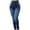 Blue, variant on VERUGU Womens Trousers High Waisted Skinny Jean Stretch Slim Pants Calf Length Jean Blue S