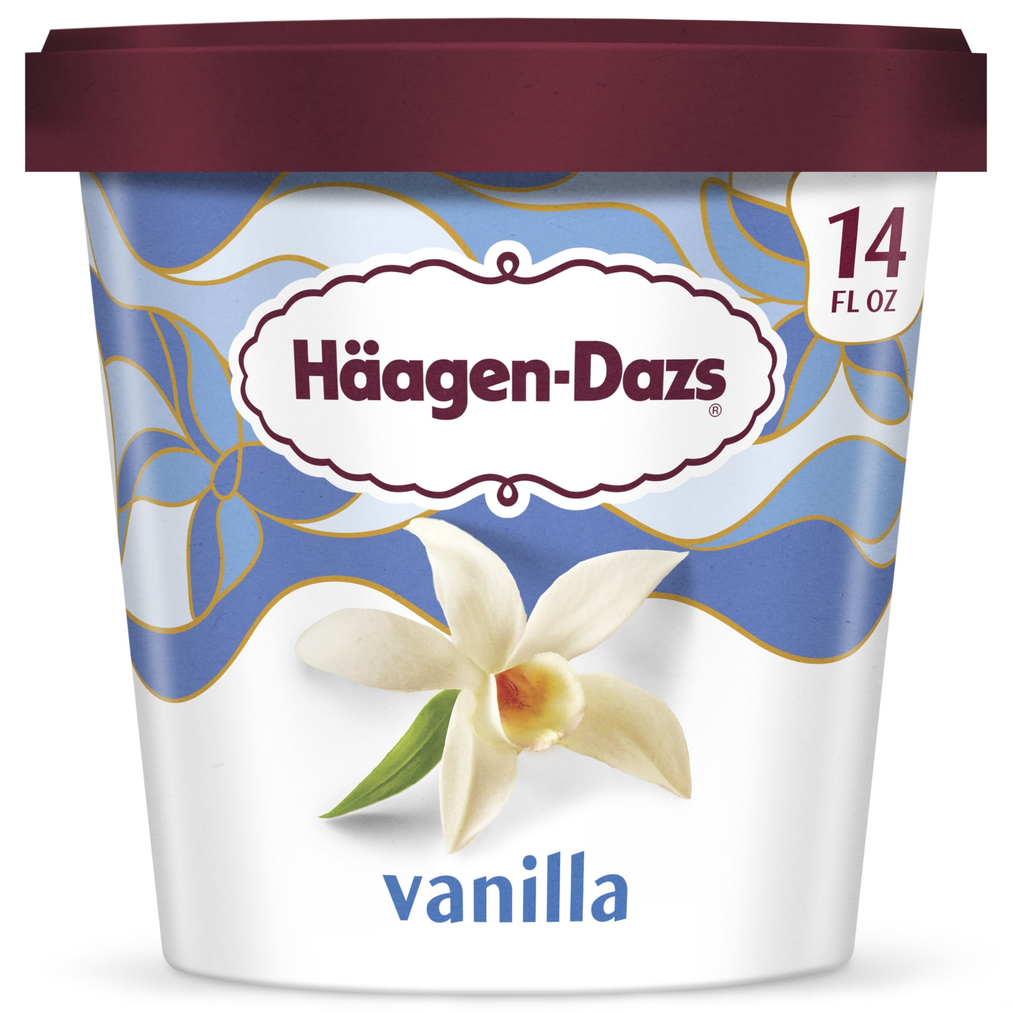 Haagen Dazs Vanilla Ice Cream, Gluten Free, Kosher, 14 oz
