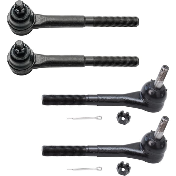 Detroit Axle - AWD Front Tie Rods kit for 1990-2005 GMC Safari Chevrolet Astro 4 Inner Outer Tie Rod End Links 1991 1992 1993 1994 1995 1996 1997 1998 1999 2000 2001 2002 2003 2004 Replacement