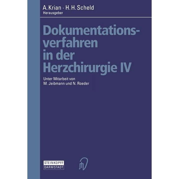 Dokumentationsverfahren in Der Herzchirurgie IV, (Paperback)