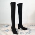 thumbnail image 5 of JUSLIO Womens Boots,High Heel Comfort Round Toe Solid Color Fashion Casual Lightweight Boots, 5 of 8