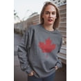 thumbnail image 6 of Canada Sweatshirt Canadian Maple Leaf Flag Country Pride Pullover Fleece Crewneck Sweater, 6 of 9