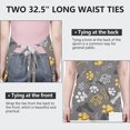 thumbnail image 6 of Dog Paw and Bone Apron-Garden Aprons for Women with Pockets-Cotton Linen Waterproof Kitchen Cooking Gardening Aprons Adjustable for Kitchen,Cooking,BBQ and Salon 33x27 Inch, 6 of 7
