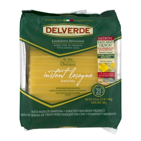 Delverde Instant Lasagna, 17.6 OZ - Walmart.com