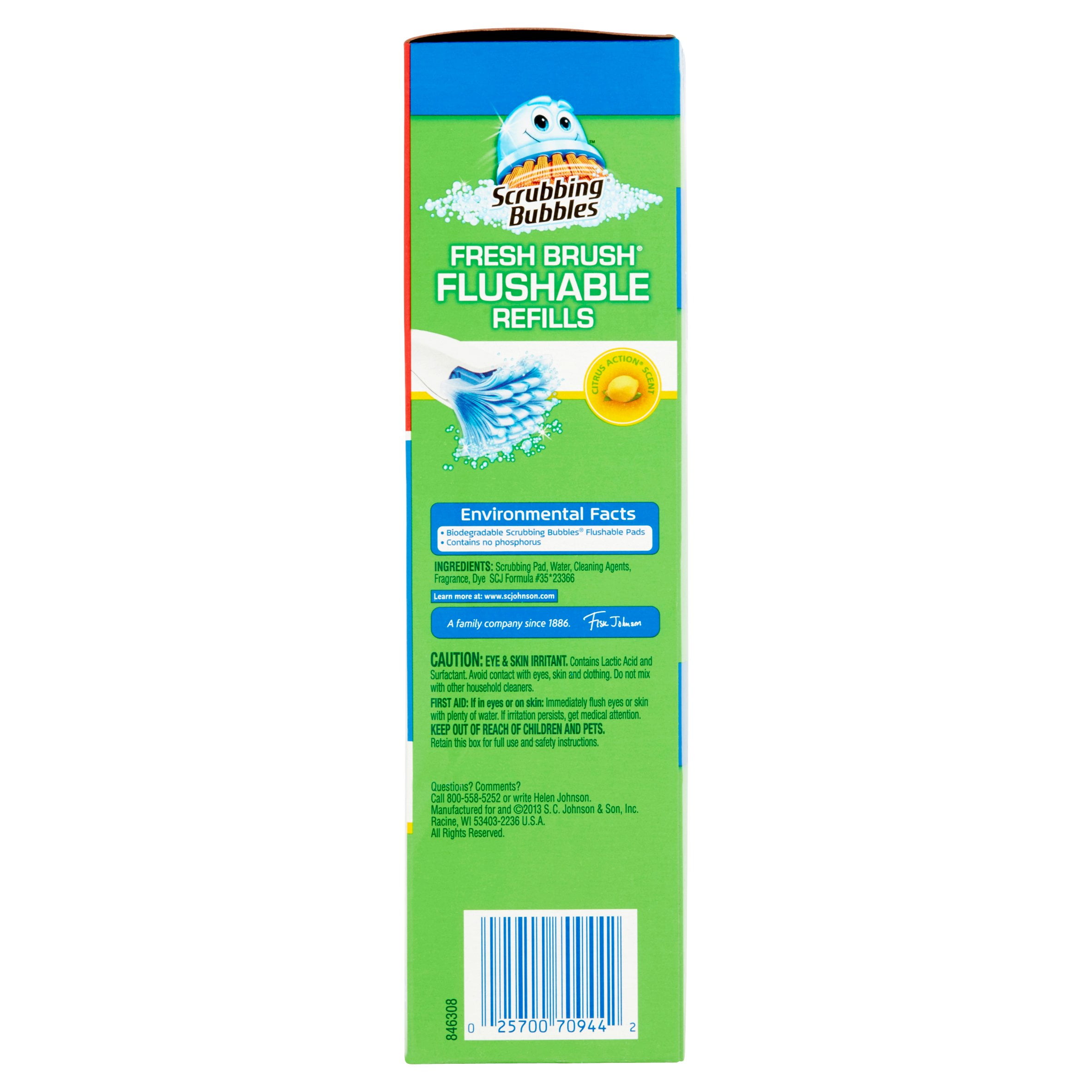 Scrubbing Bubbles Fresh Brush Flushables Refill Citrus Action Scent Scrubbing Bubbles Fresh Brush Flushables Refill Citrus Action Scent 28 Count Com