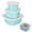 Cyan, variant on Cook with Color Mixing Bowls Set Silicone Food Storage Containers with Lids, Cook with Color Bowls with Measurement Scale, Divided Snack Prep Bowls, Green