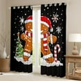 thumbnail image 2 of Manfei Merry Christmas Blackout Curtains Set of 2 (52x84 Each) for Kids, Gingerbread Man Window Curtains, Dreamy Fairy Tale Curtains and Drapes, Window Curtains Room Decor, 2 of 6