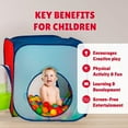thumbnail image 2 of Kiddzery 3-in-1 Pop Up Tent Toddler Playhouse Set with Play Tunnel & Ball Pits, 2 of 8