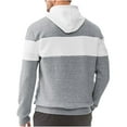 thumbnail image 4 of Atogsazn Men's Oversized Hoodies Casual Pullover Colorblock Long Sleeve Hooded Sweatshirt Fleece Fall Winter Clothes C-Gray M on Clearance, 4 of 8