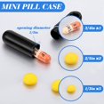 2 Pcs Keychain Pill Holder Waterproof Small Pocket Pill Case Metal Mini