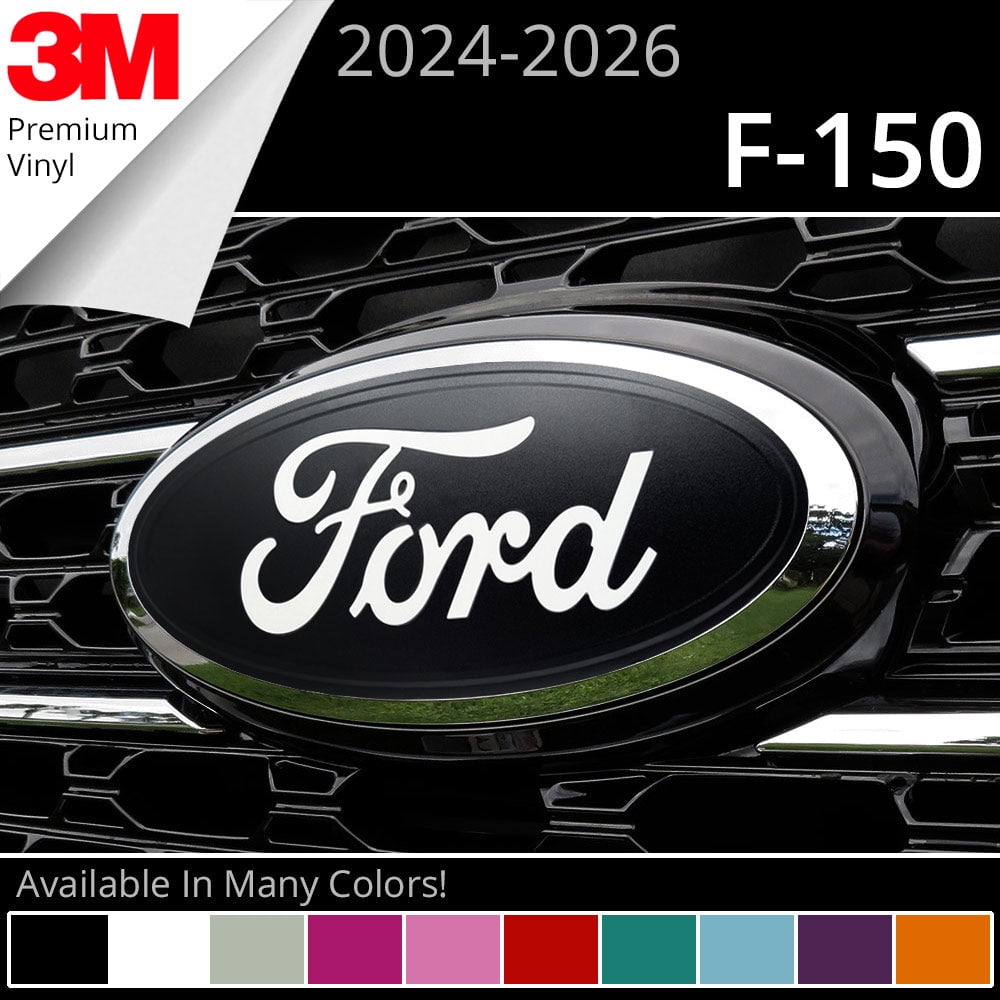 BocaDecals Emblem Overlay Insert Decals For 2024-2026 Ford F150 (Set of 2) - Made in USA - Small Home Business (HotPink, XL/STX/XLT/Lariat/Tremor/Platinum/Raptor)