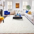 thumbnail image 3 of 8x10 Area Rugs for Living Room, Ultra Soft Fluffy Shag Floor Carpet, Modern Indoor Plush Fuzzy Rugs for Bedroom Kids Room Nursery Dorm Home Decor Aesthetic, Cream White, 3 of 5