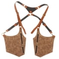 thumbnail image 3 of Bolsa de hombro portátil para teléfono, monedero antipérdida, paquete de almacenamiento doble, correa para axilas de cuero PU, bolsillo para , Khaki Yinane Estuche para arnés de hombro, 3 of 8