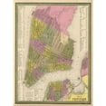 thumbnail image 3 of Harbick, N. 12x14 Black Modern Framed Museum Art Print Titled - Vintage NYC Map, 3 of 5