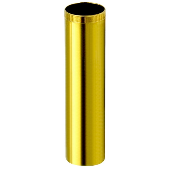 Threaded Tube 1-1/2" x 6" Brass 17-Gauge Tube for Utility Sink Drain Applications