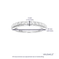 thumbnail image 5 of Vir Jewels 1/2 CTTW Princess Diamond Wedding Band for Women 14K White Gold Square Channel Set, 5 of 7