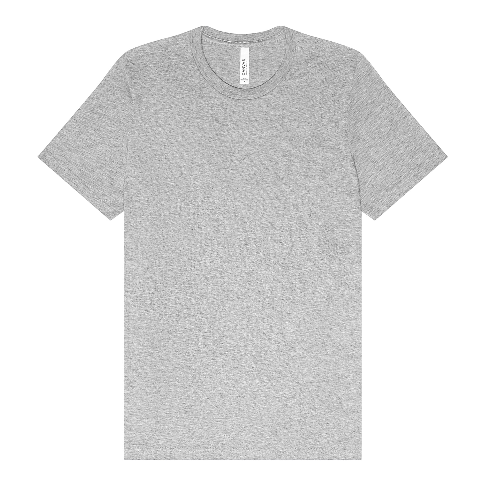 BELLA+CANVAS Adult Unisex Short Sleeve Crew Neck T-Shirt for Crafting, Athletic Heather, Medium
