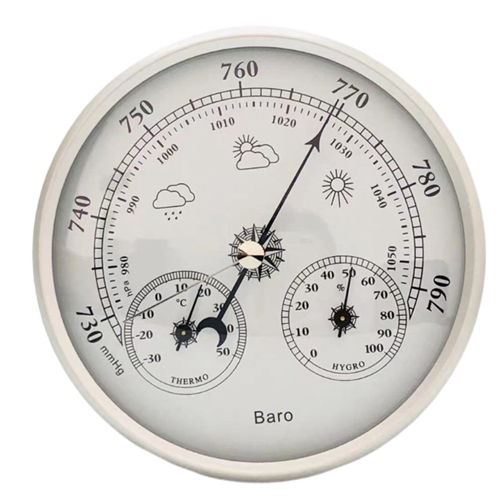 Goodhd 130Mm 3-In- Weather Station Thermometer, Hygrometer And Barometer