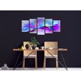 thumbnail image 2 of Wieco Art Changing Colors-5 panels Modern Canvas Prints Artwork, 2 of 5