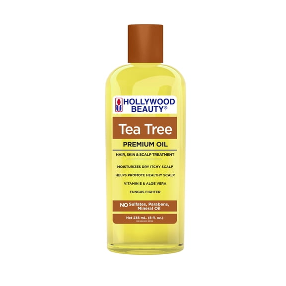 Hollywood Beauty Tea Tree Premium Oil for Hair, Scalp, and Skin, 8 fl oz