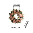 thumbnail image 2 of YOHAVEN Rose Flower Wreath 15.7", Artificial Floral Door Wreath Hanging Decorations for Wedding Party Holiday Christmas Farmhouse Wall Front Door Decor, 2 of 7