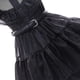 thumbnail image 3 of Vestido negro fruncido para baile de graduación para adolescentes y niñas, traje de Cosplay para niños grandes, disfraz familiar de Halloween Addams, Túnica gótica, 3 of 3