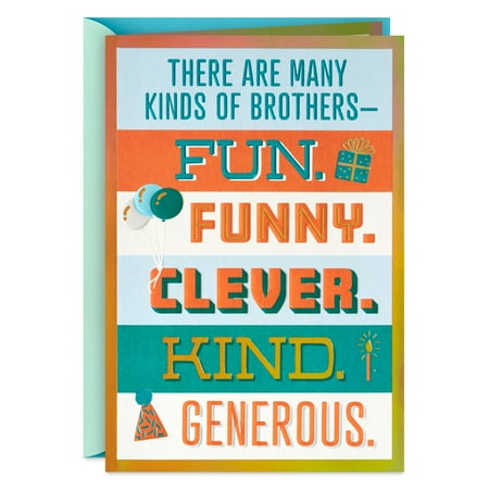 Hallmark Birthday Card for Brother (Fun, Clever, Kind)