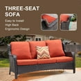 thumbnail image 4 of Ovios 2 Pieces Outdoor Patio Furniture with Sofa Wicker Patio Sectional with Loveseat for Backyard, 4 of 6