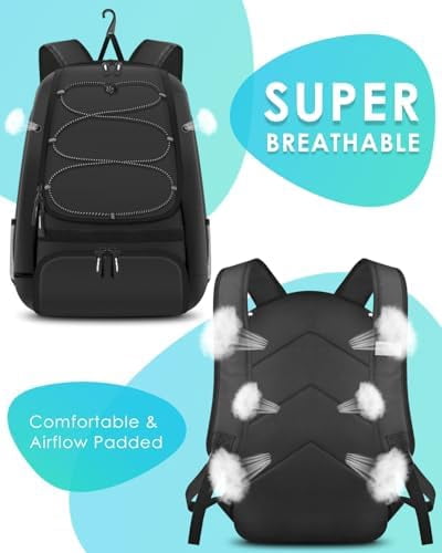 Voylla Baseball Bag, Softball Bag for Baseballgear & T-Ball Bat, Baseball Backpack with Shoes Compartment for Men/Women