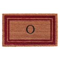 thumbnail image 1 of Calloway Mills 152991830O 18 x 30 in. Burgundy Border Monogram Rectangular Doormat, Natural - Letter O, 1 of 1