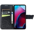 thumbnail image 2 of Compatible with Motorola Moto G Stylus 5G 2022 Wallet Case for Women, Leather Flip Folio with Kickstand Magnetic and Card Holder Protective Case for Moto G Stylus 5G 2022 Butterfly Black SD, 2 of 14