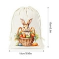 thumbnail image 2 of Moocorvic Easter Treat Bags with Drawstring Bunny Gift Bags Party Supplies Cookies Candy Chocolate Eggs Hunt Stuffer, 2 of 3