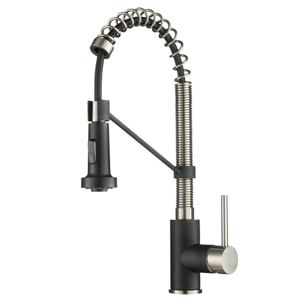 KRAUS Spot Free Bolden 18-Inch Commercial Kitchen Faucet with Dual