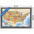 thumbnail image 3 of Map - USA Wall Poster, 14.725" x 22.375", Framed, 3 of 5