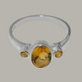 thumbnail image 5 of LBG British Made 10k White Gold Natural Citrine Womens Anniversary Ring - 33 size options - Size 5, 5 of 6