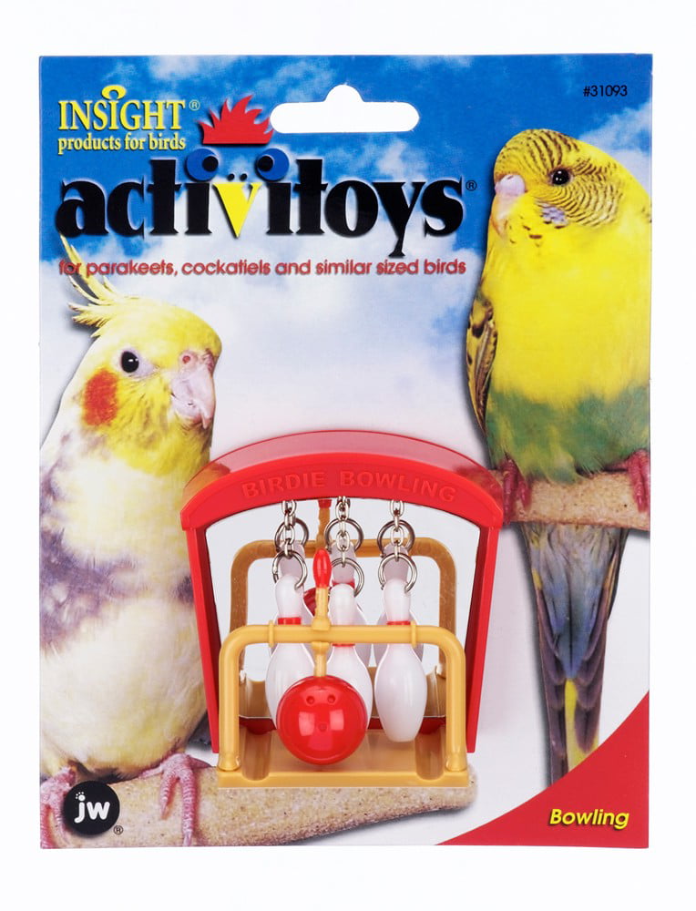cockatiel size toy JW's Insight Activitoys BOWLING BALL AND PINS 