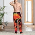 thumbnail image 6 of Lsque Skull And Flag Usa Print Men's Pajama Pants, Lounge Pant - Comfortable Home Wear,Elastic Waistband, Stylish Design-XX-Large, 6 of 9