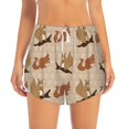 thumbnail image 2 of Balery Cartoon Squirrel Pattern Women's Running Shorts with Liner 2 Pockets Elastic Workout Athletic Gym Yoga Shorts-Medium, 2 of 7
