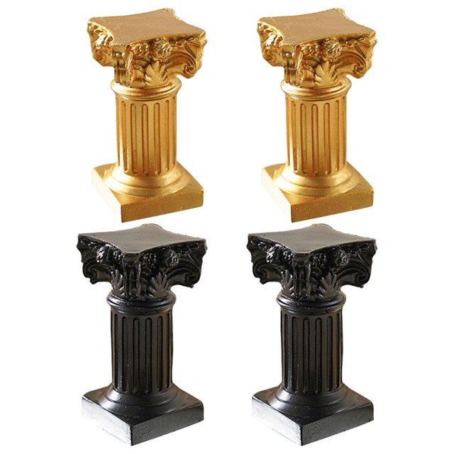 Shisuyan 4Pcs Household Candlesticks Gold ABS for Family Party Indoor