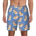 thumbnail image 2 of Goofa Corgi Printed Men's Swim Trunks Board Shorts Quick Dry Mens Swimming Trunks with Compression Liner,Breathable Fit Hawaii Beach Shorts-Small, 2 of 9