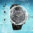 thumbnail image 5 of Avaner Mens Multifunctional Military Watch: Analog Digital Dual Time Calendar Waterproof Casual Sports Leather Analog Quartz Wristwatch, 5 of 9