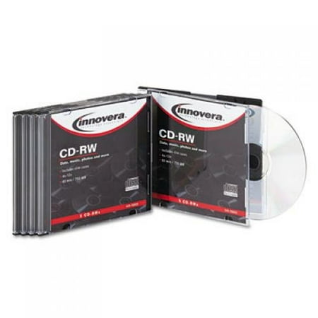 Innovera CD-RW Discs, 700MB/80min, 12x, Silver
