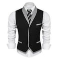 thumbnail image 6 of COOFANDY Mens Christmas Suit Vest Men's V-Neck Sleeveless Slim Fit Formal Jacket Suit Vest Business Dress Vests Casual Wedding Waistcoat, 6 of 10